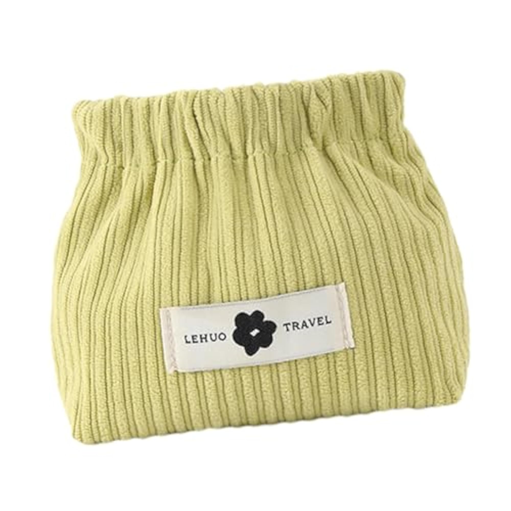 Small Corduroy Makeup Bag, Green