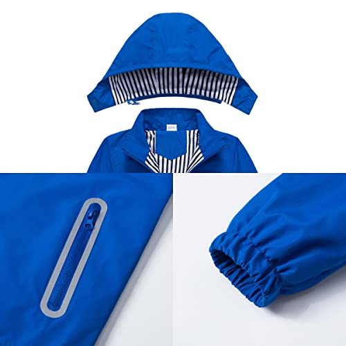 image for IjnUhb Kids Rain Jacket Boys Girls Waterproof Hooded RainCoat Toddler 