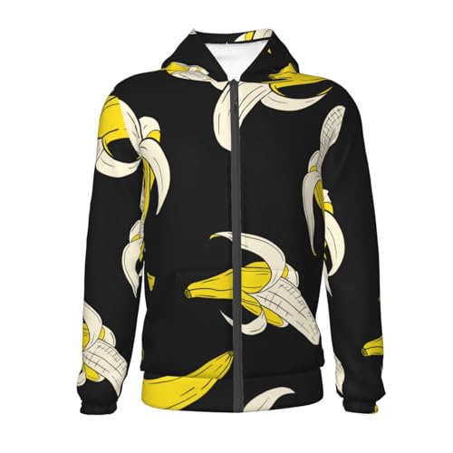 Banana3 Kids Pullover Hoodies Boys Zip Up Sweatshirts Girls Athletic Clothes with Pocket2
