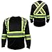 Black High Visibility Safety Shirt/Class 3 - Level 2 (XL)