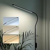 Lumiled LED Stehlampe Schwarz 14W CCT 3000K/4500K/6000K dimmbar höhenverstellbar moderne Leselampe...