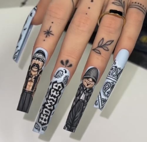 The Homies Original Chola Chicana Mexicana Nail Decals Cholo Cartoon Nail Wraps Latina Nail Art Design Water Transfer (2)
