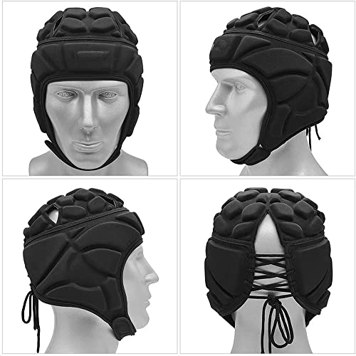 Rugby Helm Fußball Torwart Helm Tormann Torhüter Schutzhelm Verstellbarer Kopfschutz Fußballkopfschutz Kopfbedeckung Antikollisionskappe für Jugendliche Erwachsene