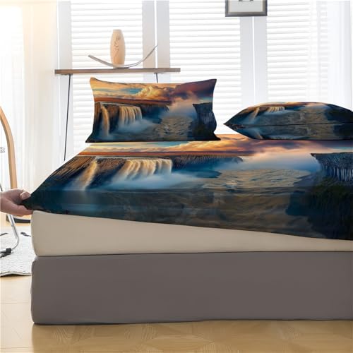 Drap-housse 200x200 pour matelas épais élastique stable - 5