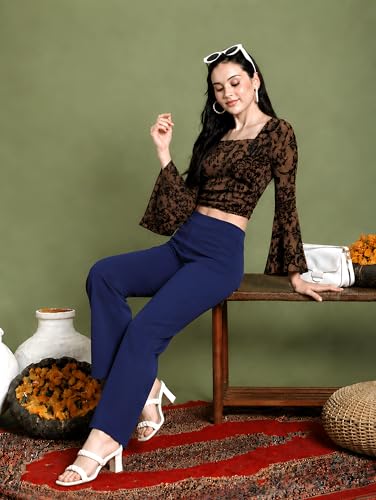 Image of Stylish Straight Fit Trouser for Women Trendy High Waist Trousers for Casual Wear