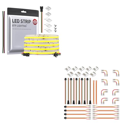 Tira LED BTF-LIGHTING COB 16.4FT Blanco cálido 3000K miniatura 1