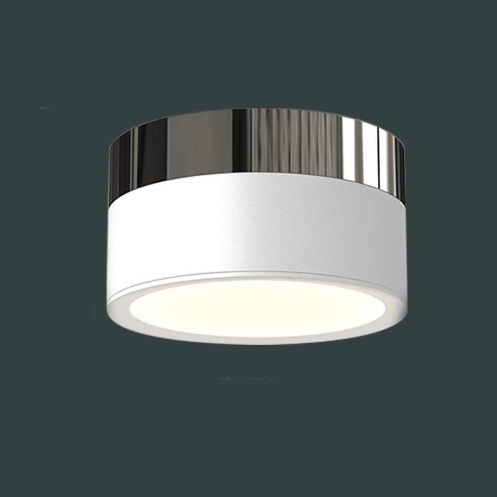 FUMEZU 5W7W Surface Mounted Downlight, Led Circular Ceiling-mounted Downlight, No-opening Aisle Entrance Hallway Light, Entrance Hall Ceiling Light