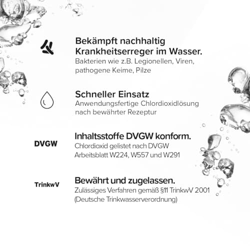 OSAVITA ® CDL 0,3% Chlordioxid Lösung einsatzfertig - Wirksamkeitstest nach EN1276 & EN13623 - Made in Germany (250 ml)