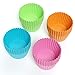 Bakerpan Silicone Mini Cupcake Holders, Mini Cupcake Liners, Pastry & Dessert Cups, 24 Pack (Multi)