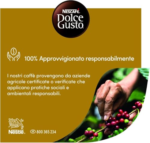Image of Nescafe Dolce Gusto Espresso Milano Coffee (16 Pods) 112g Box By COUGAR | Delicate & Smooth Espresso | Intensity 7 | Italian Inspired Blend | Compatible with Dolce Gusto Machines - (Imported-UK)