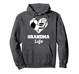 Grandma Life Heart Funny Soccer Hockey Grandma Pullover Hoodie