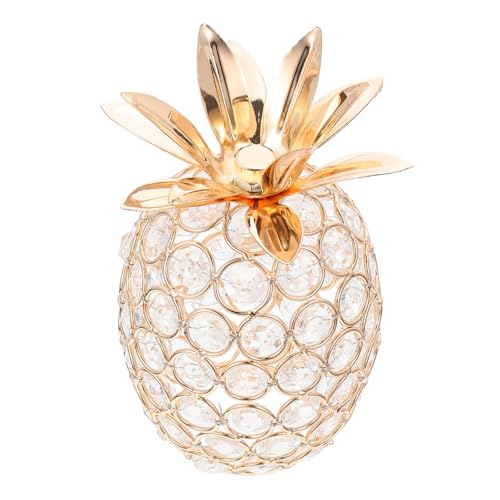 OSALADI 2 Piezas Adorno de Piña de Cristal para Decoración de Mesa Hogar y Oficina Figura Artística Transparente para Único y Original