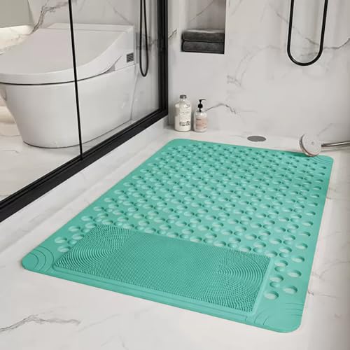 Tappetino da doccia antiscivolo con ventose e fori di scarico, materiale PVC, antimuffa, per doccia e vasca da bagno, 40 x 70 cm, durevole, affidabile, facile da pulire