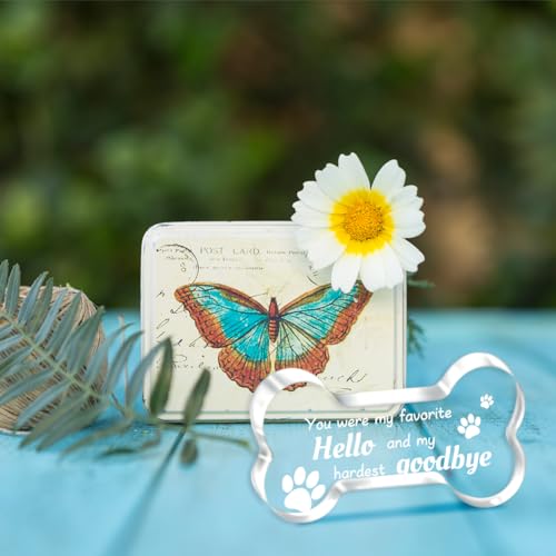 SUPERDANT Gedenkgeschenke Für Den Verlust Eines Hundes Acryltafel In Knochenform 12x6.2x1cm Gedenkornament Haustiere Andenken An Den Hund Beileidsgeschenk Für Schlafzimmer Wohnzimmer Schreibtisch