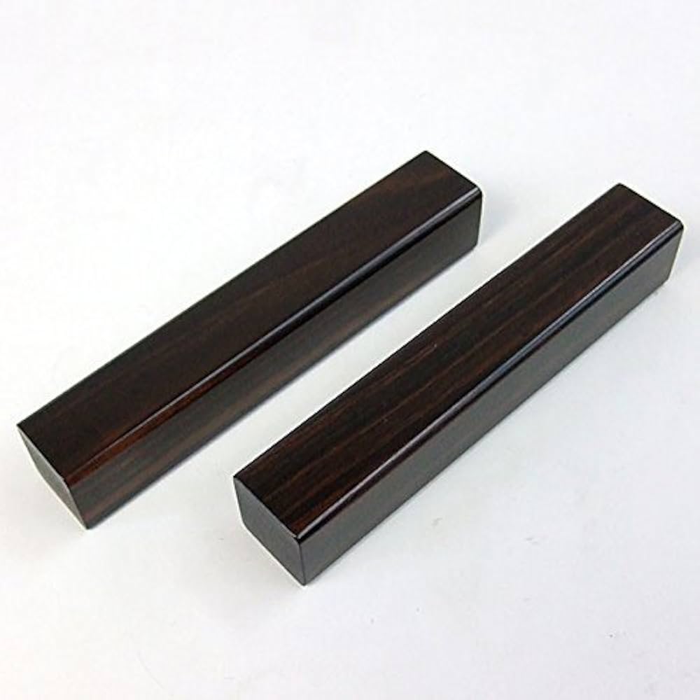Amazon | 黒檀文鎮 書道用 二本組丸面 120×22×22mm 350g | 文鎮