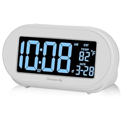 Dream Sky Alarm Clocks for Bedrooms, Auto Set Digital Desk Clock for Bedside Nightstand, Electric