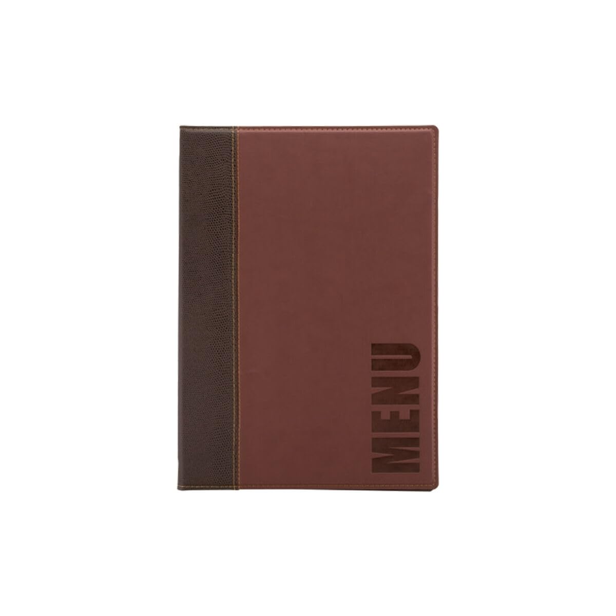 Securit Brown Trendy Faux Leather A4 Menu Holder With 1 Double-Sided Insert, Wine Red (Mc-Tra4-Wr)