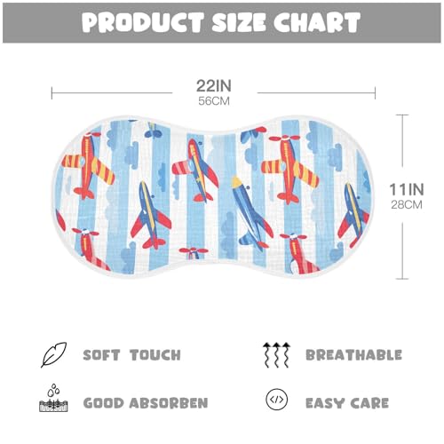 4 Pack Baby Burp Cloths, Soft Absorbent Burping Cloths for Babies, Cotton Milk Spit Up Rags, Large Size for Newborns, Baby Boys and Girls (Cartoon Style Set)4