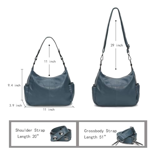 Genuine Leather Purses for Women Hobo Crossbody Bags Wokk Casual Shoulder Handbag2