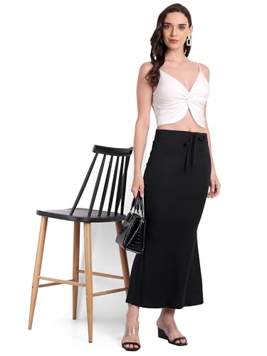 Image of Saree Shapewear Petticoat for Women | Tummy Control Underskirt with Side Slit |Fish-Cut Stretchable Body Shaper Skirt for Saree, Lehenga, Gown | Comfortable Fit