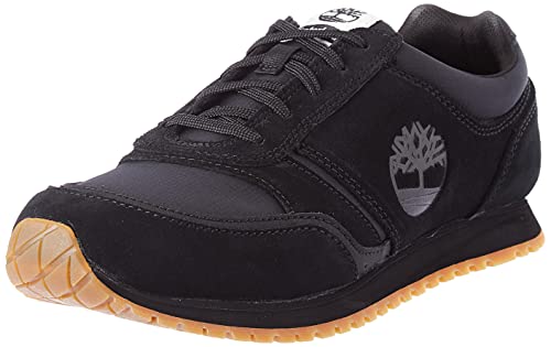 Timberland Men's Lufkin Fabric and Leather Oxford Basic Sneakers, Black Suede, 9.5 Timberland Men's Lufkin Fabric and Leather Oxford Basic Sneakers, Black Suede, 9.5