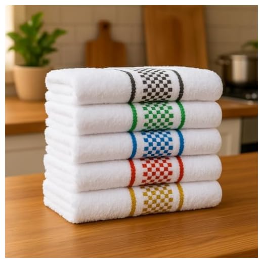 Kit 10 Pano de Prato Atoalhado Para Cozinha Felpudo Premium 45x70cm 370g/m² 100% Algodão - Sortido