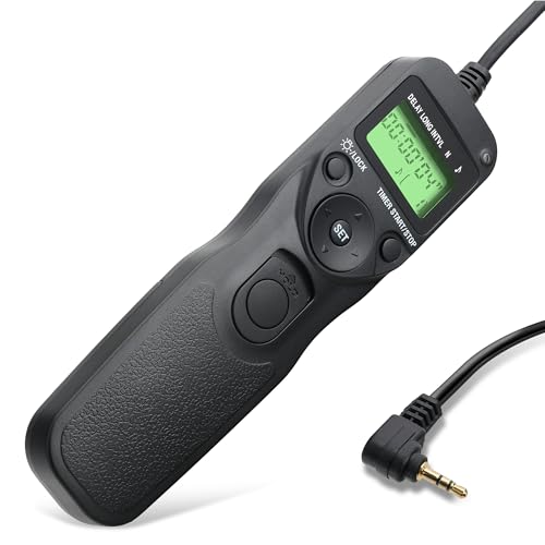 subtel Déclencheur Filaire avec minuterie Compatible avec Canon EOS R6 2000D 80D 800D 200D 700D 70D 600D 60D 1100D modèle RS-60E3 Télécommande Photographie Contrôleur à Distance Shooting