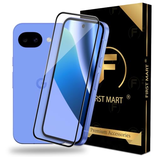 Image of FIRST MART Tempered Glass for Google Pixel 10A, 9H Full-Glue Screen Protector, 3D Edge-to-Edge, HD Clear, Oleophobic, Case-Friendly, Black, Pack of 1