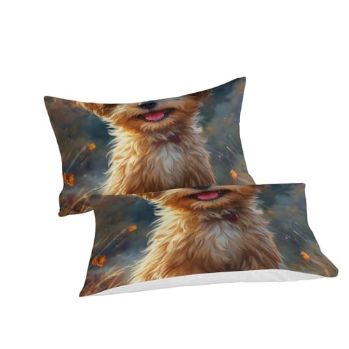 Housse de couette Yorkshire Terrier 220x240 cm en microfibre avec 2 taies d'oreiller - 3