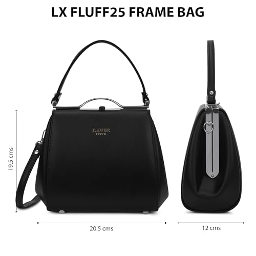 Image of Lavie Luxe Women's Fluff25 Frame Satchel Handbag | Satchel Bag for Work | Ladies Purse | Stylish Shoulder Bag | Gift For Women