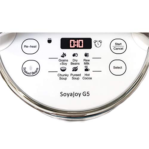 SoyaJoy G5 Advanced Soy Milk Maker & Soup Maker Food Processor for Soup Nut Milk Maker Almond Milk Maker Grinding and Cooking Machine 2020 New Model Stainless Steel LED Display (1.6 L) - Thumbnail 4