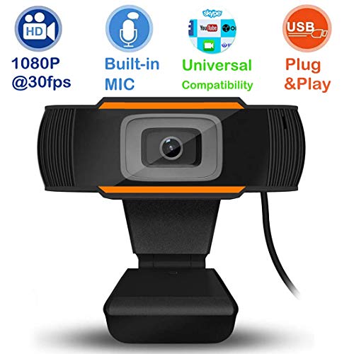 HD 1080P Web Camera (30fps), Webcam for Gaming Conferencing, Laptop or Desktop Webcam