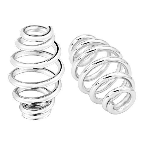 Image of Amazicha Motorcycle Bobber Seat Springs 3 inch Chrome Barrel Motorcycle Solo Seat Springs compatible for Harley Honda Yamaha Kawasaki Suzuki Sportster Bobber Chopper(2pcs)