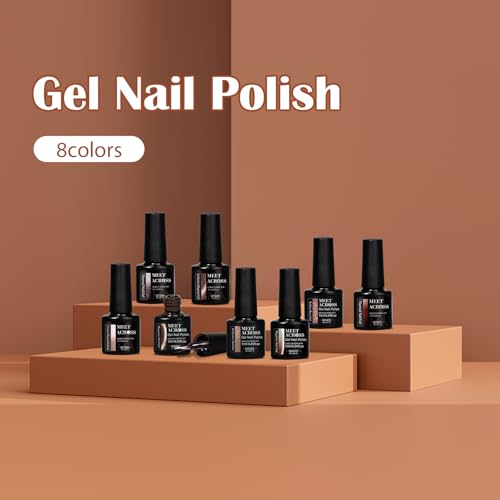 Set 8 esmaltes de uñas gel marrón y otros colores miniatura 6