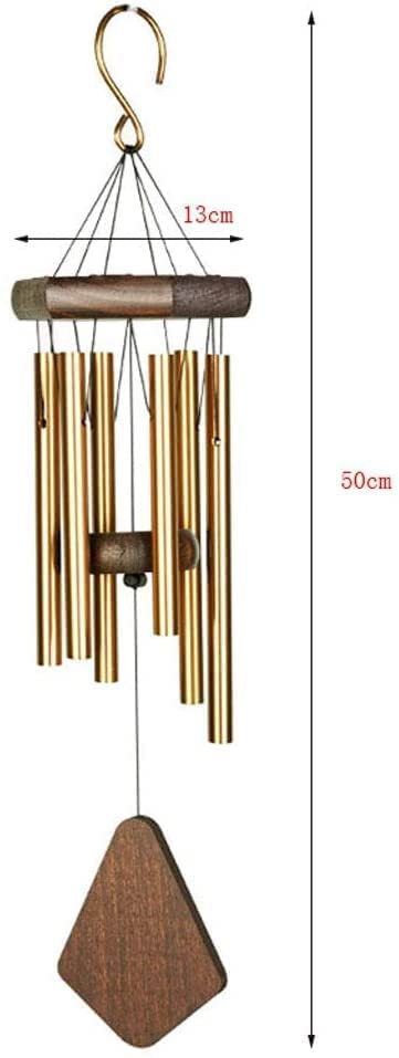 Carillons éoliens Carillon éolien Traditionnel extérieur, 6 Tubes métalliques, Carillons Pendentif en Bois-Collection Mélodies Décoration de Jardin Faite à la Main Carillon éolien commémor