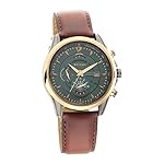 Titan-Mens-Maritime-Pro-Lateen-Sail-Chronograph-Green-Leather-Watch-NS1830KL02