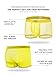 Arjen Kroos Sexy Underwear for Men Lace Trunks Lingerie Comfort Lace Boxer Briefs,YELLOW-AK2137,3X-Large