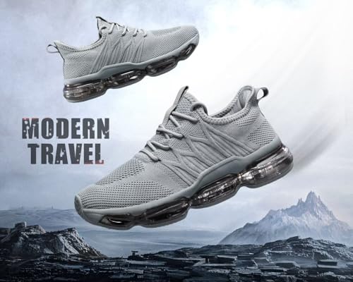 Image of Men's Air Running Shoes Non Slip Workout Casual Sport Shoes for Men Basketball Sneakers Fashion Tennis Sport Fitness Cross Trainers