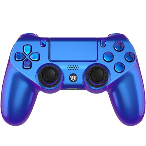 Image of HEXGAMING NEW EDGE Wireless Controller Compatible with ps4-4 Back Buttons, 6 Profiles, Hair Triggers, Swappable Thumbsticks - Chameleon Purple Blue