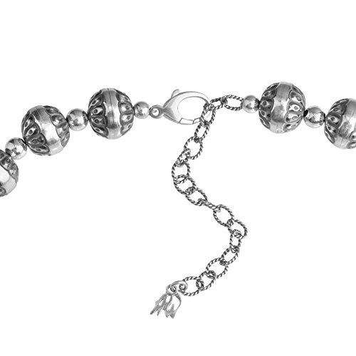 American West Jewelry Sterling Silver Native Pearl Bead Necklace, 21 to 24 Inches4