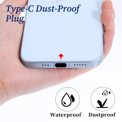 Prasacco 50 Stück USB C Staubschutz Stöpsel, Schwarze USB C Schutzkappe Universal Silikon Staubstecker Port-Stecker für Typ-C Handys, Tablets, Laptops