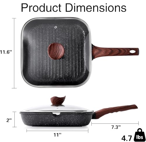 Kordisen Nonstick Grilling Pan With Lid For Stove Tops thumb #5