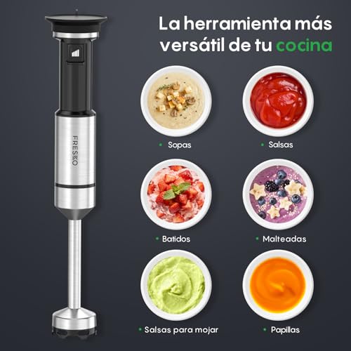 Batidora de mano de 1000W con velocidad variable y brazo de acero 6