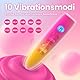 Mini Bullet Vibrator Klein Wiederaufladbare Sexspielzeug, Ohi BoBi Sun 10 Vibrationmodi Leise starke Liebskugeln Vibration für Frauen G-punkt und Klitoris Klein Massagestab für Parre