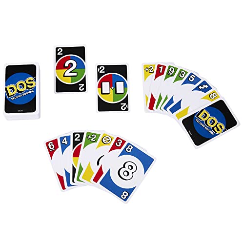 DOS Second Edition Family Card Game with Updated Rules for Kids and Adults Game Night, Travel, Camping and Party, UNO Cards, HNN01 - Image 2