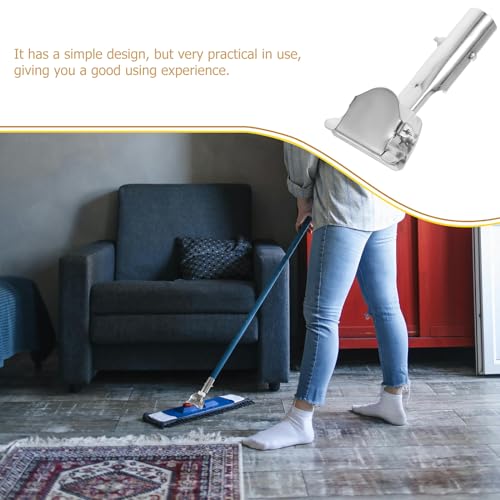 Garneck Mop Handle Clip Stainless Steel Steel Clip on Dust Mop Handle: Universal Head Replacement for Dust Floor Cleaning Home Bathroom Corner Commercial Use by Garneck - Used condition - Image 6