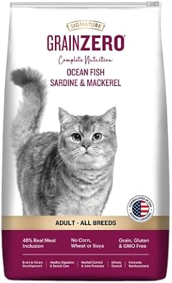 Grain Zero Ocean Fish, Sardine and Mackerel Adult Dry Cat Food 1.2kg | No Grain Formula, Gluten-Free, GMO-Free