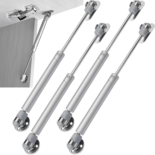 CTCEHL Amortiguadores de Gas,4 piezas Hidraulico Amortiguadores de Gas,100N Amortiguadores Muebles,apto para puertas de armarios,puertas de madera,armarios (4 pcs)