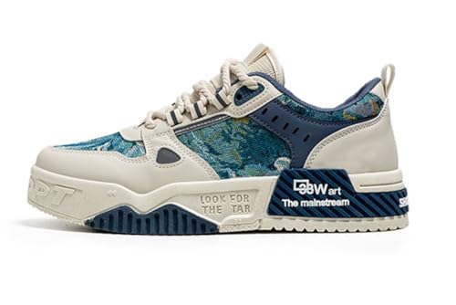 Men's Trendy Stylish Sneakers - Comfortable and Durable for Street Style and Skateboarding - Fashion Trendy Design (C-Blue,9.5)