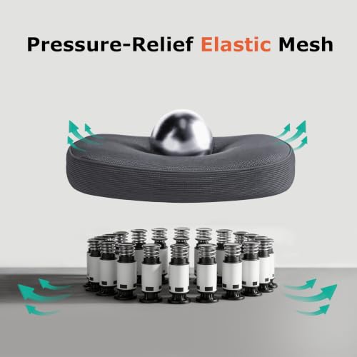 Image of AreShark Office Chair Ergonomic Desk Chairs with Adjustable Lumbar Support& Headrest Hanger, High Back Breathable Mesh Chair with Wheels, Rolling Swivel Comfy Task Computer Chair for Home Work Gaming